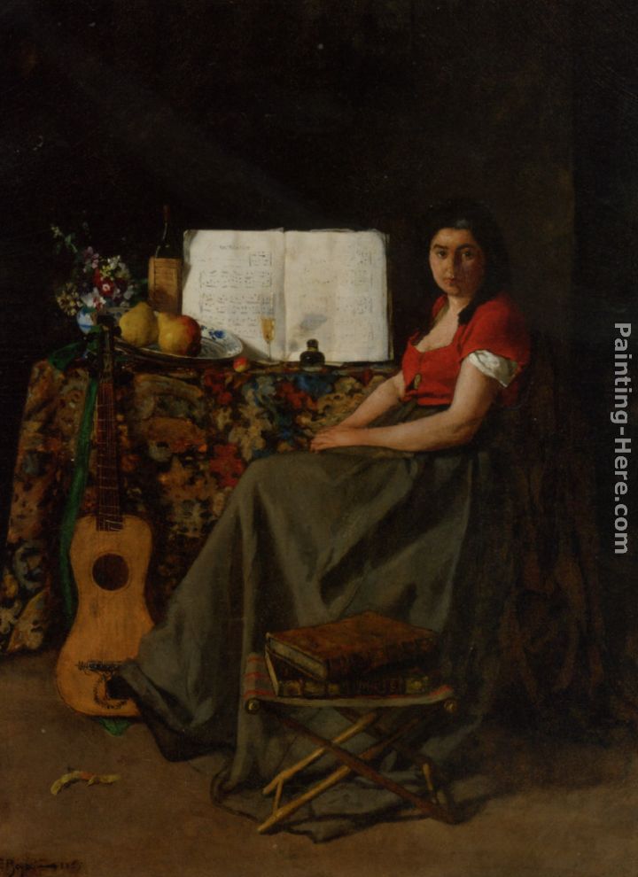 The Guitar Player painting - Ferdinand Roybet The Guitar Player art painting